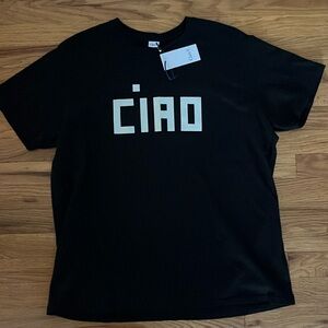 Clare V original t shirt black white ciao size large